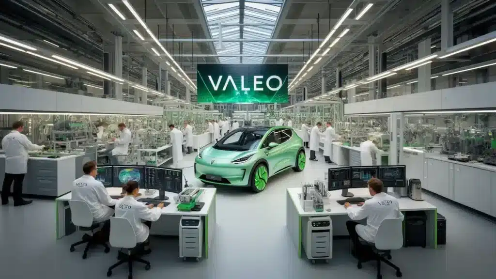 Engenheiros da Valeo desenvolvendo as mais recentes Tecnologias de Eletrificação Valeo.